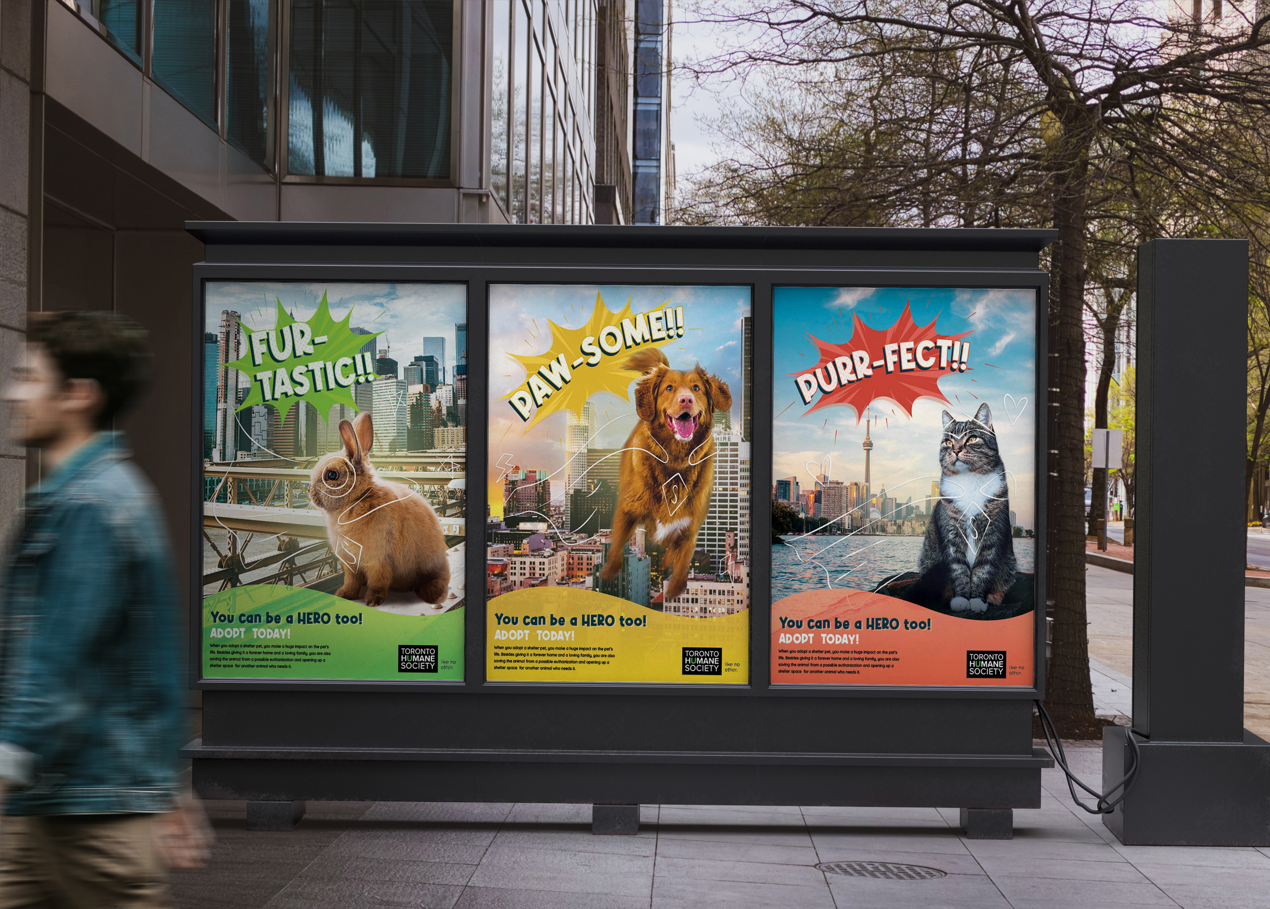 This is an image of street billboards.